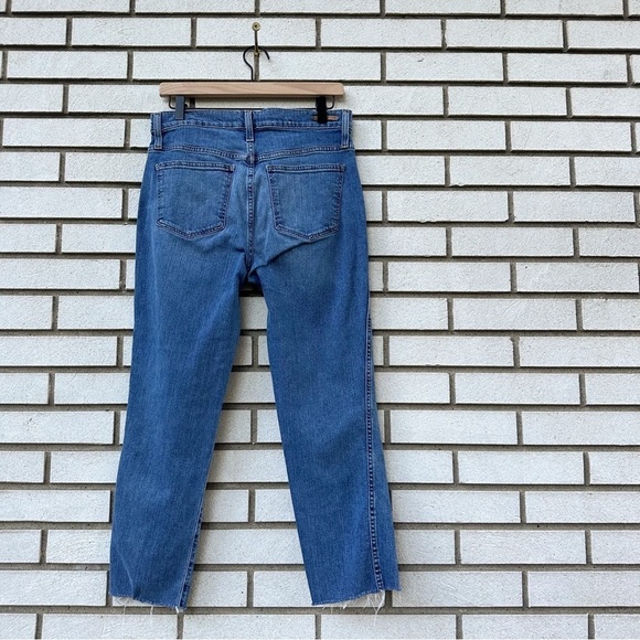 Caslon Straight Leg Medium Wash Raw Hem Jeans - Picture 8 of 13